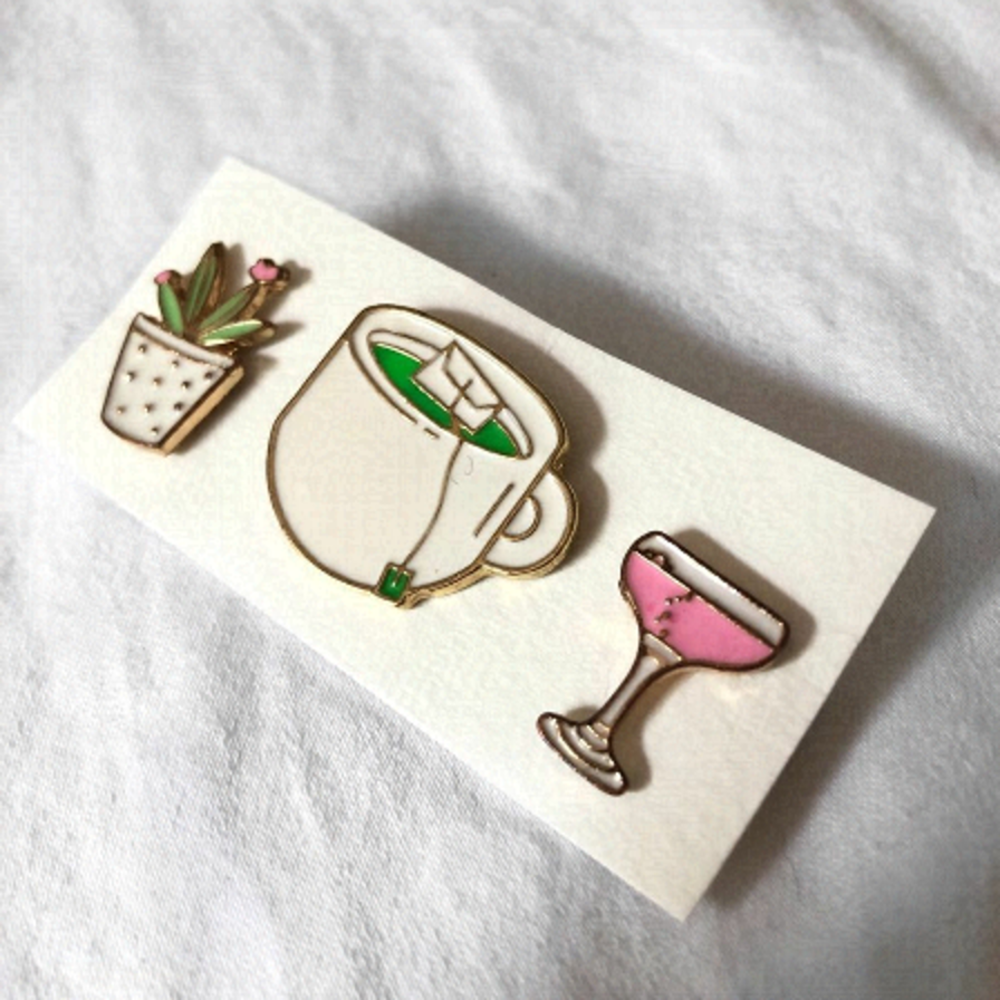 🌸 Host Pick 🌸 Enamel Pins - Set of Three